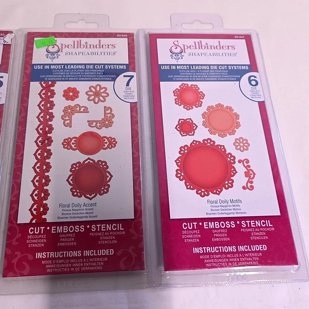 Spellbinders Shapeabilities Die Cut Lot Parisian Floral Doily Emboss Stencil